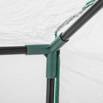 4' x 2' x 2' Portable Mini Greenhouse, Small Greenhouse with PVC Cover, Roll-up Zippered Windows for Indoor, Outdoor Garden, Clear
