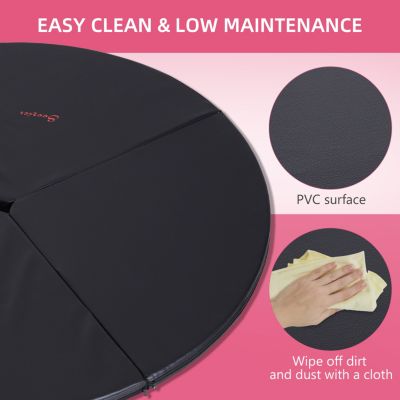 Pole Dance Mat, 2"T x 5'W Folding Pole Dance Mat for Home, Lightweight and Foldable, Black