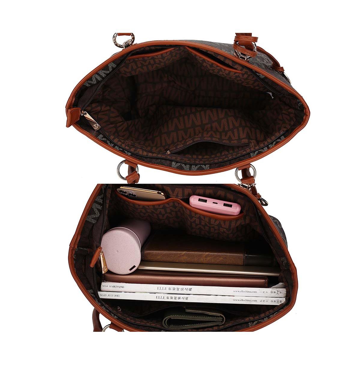 Mkf Collection Alexy M Signature Tote Bag, Mini Bag, Pouch and Wallet by Mia K