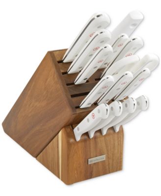 Wüsthof - Gourmet White 16-Pc. Knife Set with Block