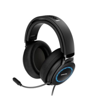 Gaming Headset, 50mm Drivers, Noise-Isolating Ear Cups, Built-in Mic, Comfortable Design, Wired 3.5mm Jack, In-Line Controls Black