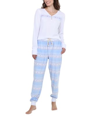 Honeydew - Women's Travel Day Henley Fleece Pajama Set