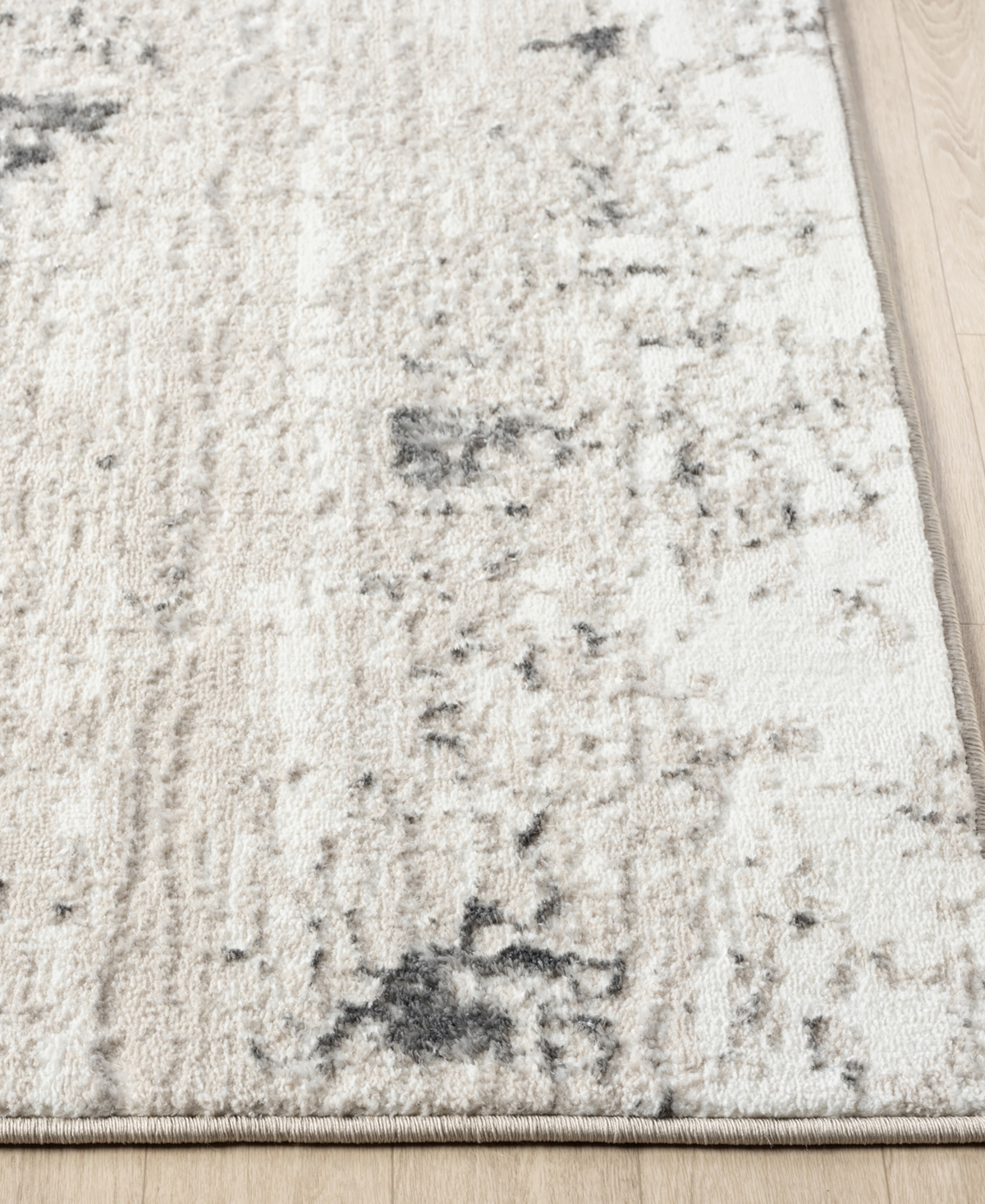 Lr Home Atlas Ant-053 2'x7' Runner Area Rug In Beige,gray