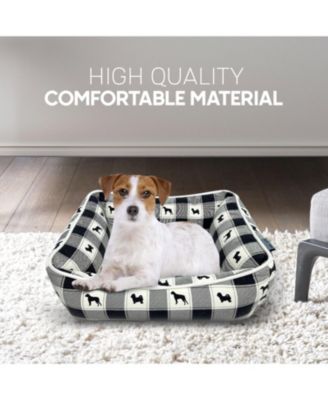 Paw & Decor Paws and Decor All Over Plaid Dogs Cuddler Pet Bed, Stellar Design Printed Dog Beds, Durable & Ultra-Plush Material