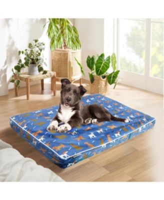 Paw & Decor Paws and Decor Orthopedic Dog Bed With Dogs and Bones Print, Comfortable & Supportive Pet Bed for Joint Health, Ideal for All Breeds