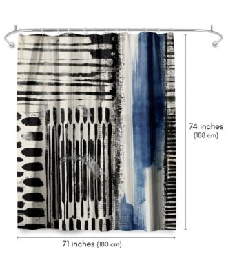 Abstract Shower Curtain No Borders Shower Curtain by PI Creative Art