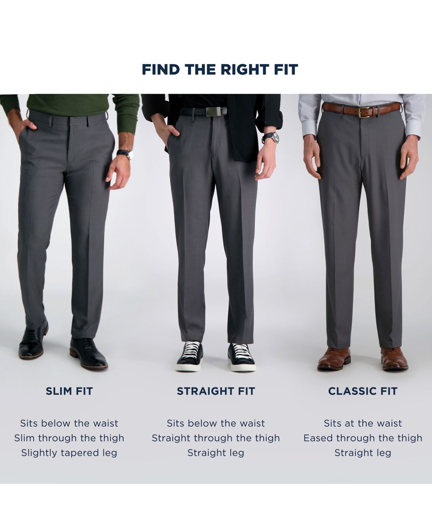 Men’s Premium Comfort Straight-Fit 4-Way Stretch Wrinkle-Free Flat-Front Dress Pants