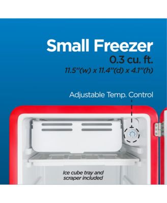 3.2 Cu. Ft. Refrigerator With Freezer, Vintage Style Refrigerator, With Slide-Out Glass Shelves & Tall Bottle Storage, Retro Fridge