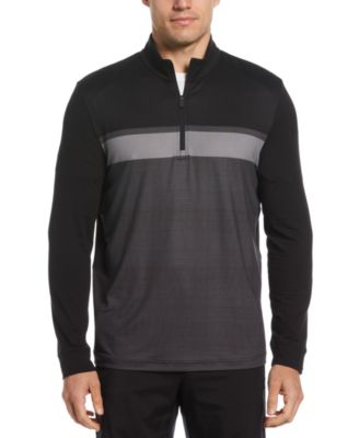 PGA TOUR - Men's Chest Stripe Ombre Long Sleeve Quarter-Zip Sweater