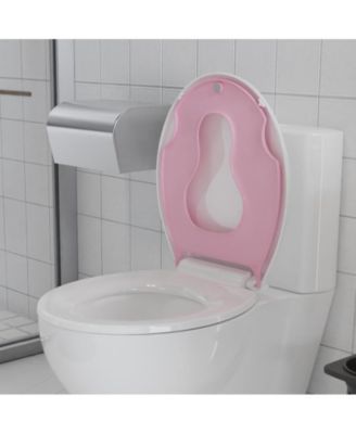 Built-In Toddler Seat Soft-Close Round Toilet Seat