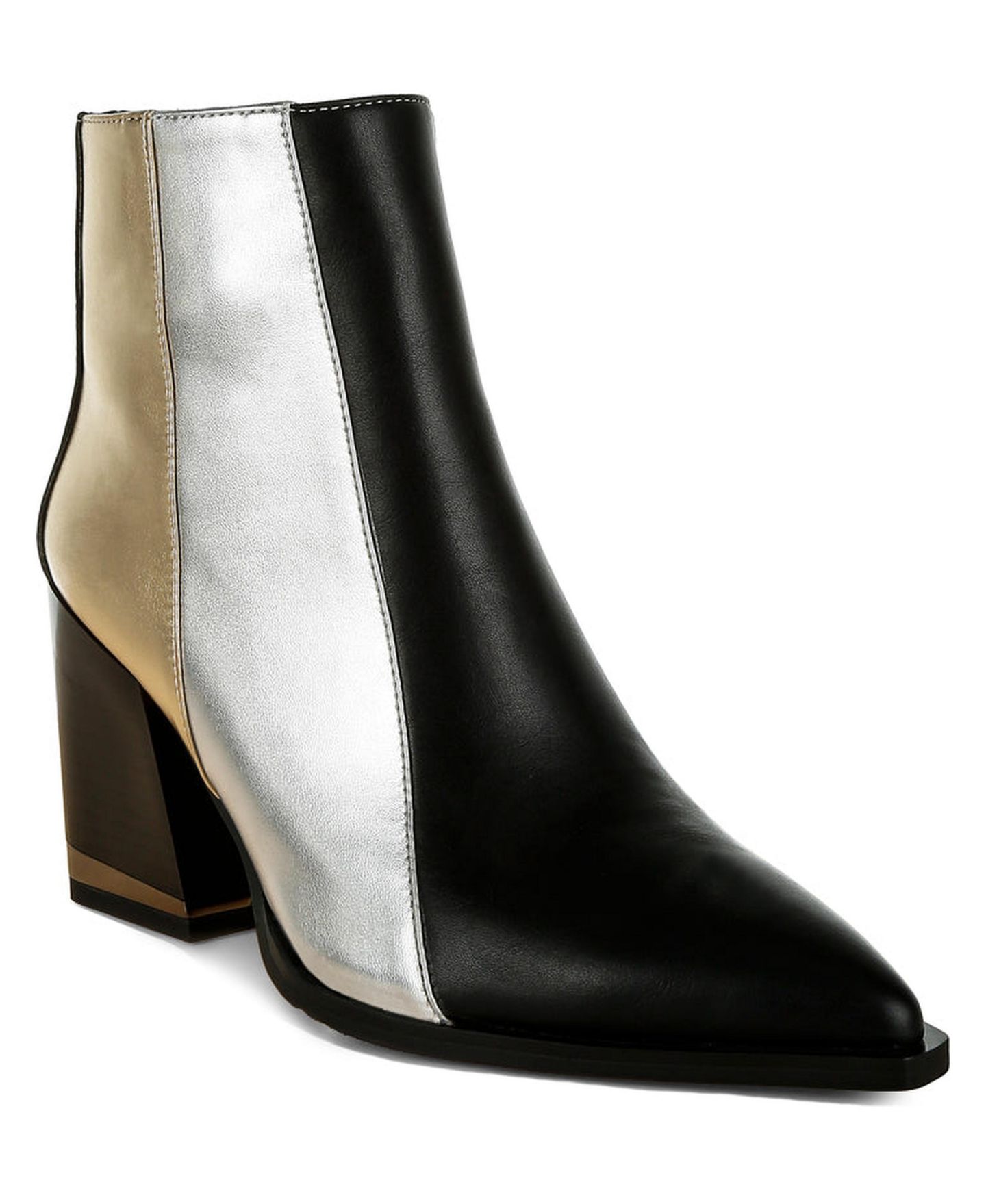 Женские ботинки London Rag Stemon Three Tone Block Heel, цвет: Чёрная искусственная кожа — фото 3