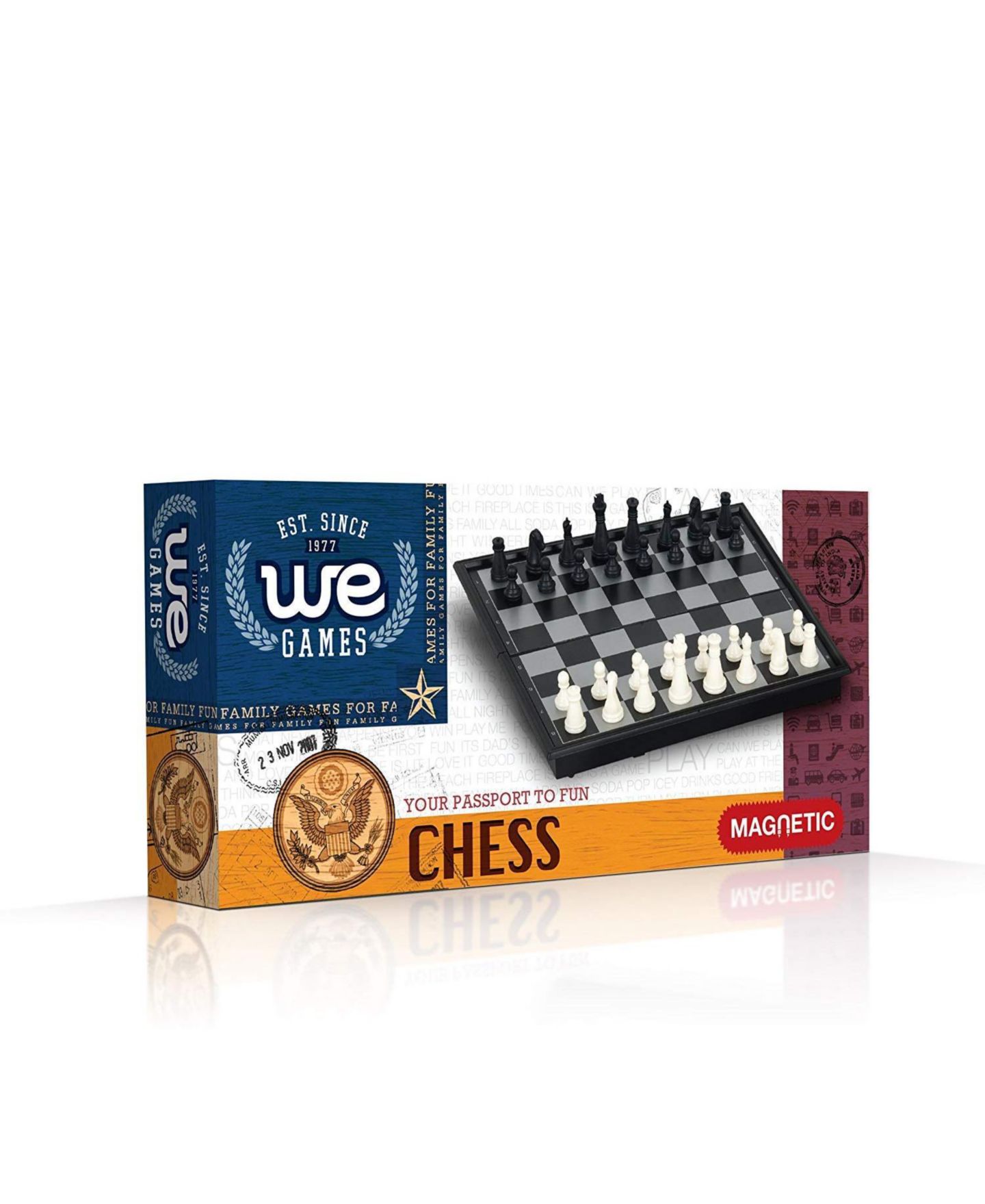 Детские игрушки WE Games Magnetic-Folding Chess Set, 32-Piece, Ages 3+ — фото 2