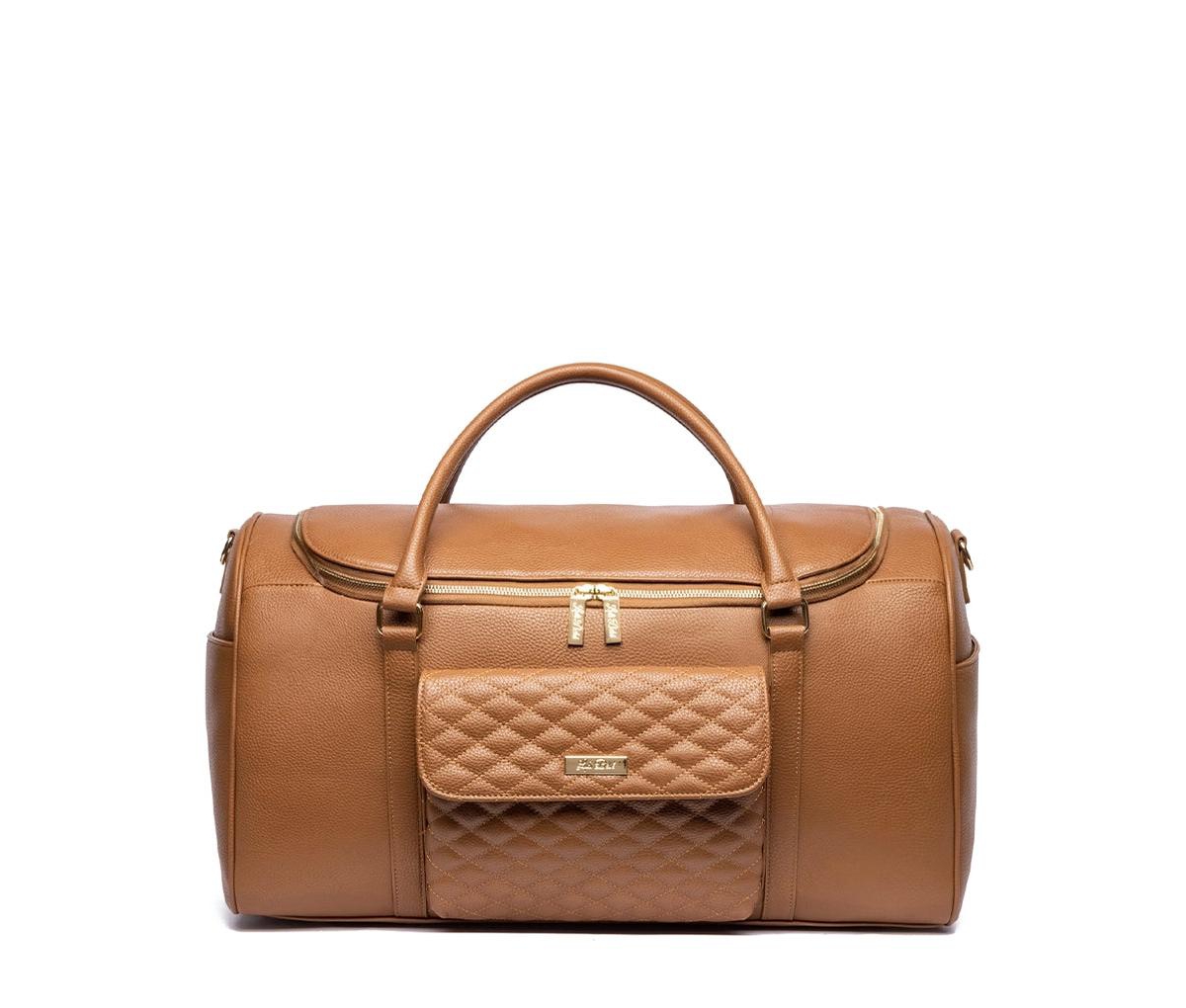 Luli Bebe Monaco Travel Bag, Made from Luxury Materials with Stylish Exterior, Easy to Carry with Spacious Storage, Made for Moms - Pastel Pink - Cara