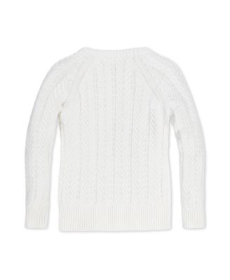 Baby Girls Long Sleeve Raglan Cable Sweater