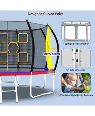 Streamdale 14FT Trampoline, Enclosure Net, Ladder, ASTM Approved