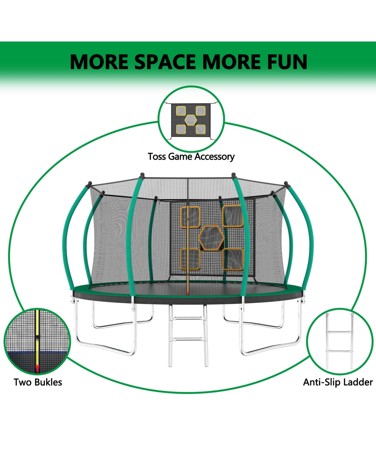 Streamdale 12FT Trampoline with Enclosure for Kids and Adults
