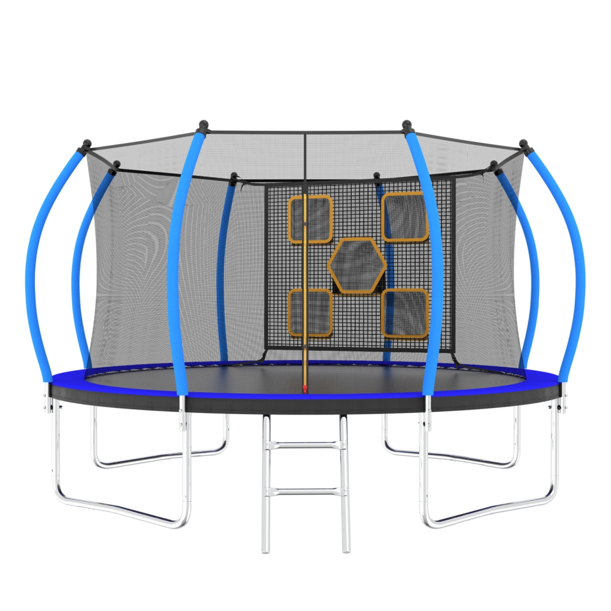 Streamdale Furniture 12FT Trampoline with Enclosure - Recreational Trampolines with Ladder, Astm Approval Outdoor Trampoline for Kids
