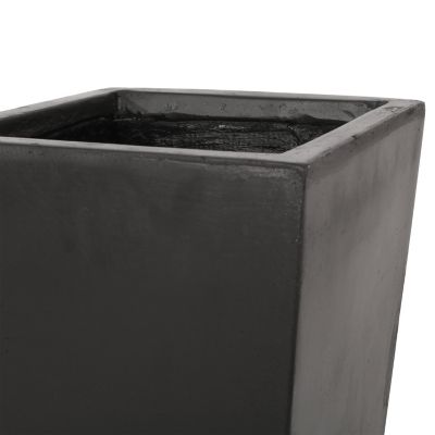 13" X 32.5" Outdoor Modern Mgo Cast Stone Planter