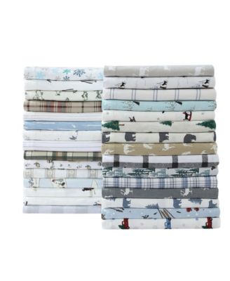 Printed Cotton Flannel 4-Pc. Sheet Set, King
