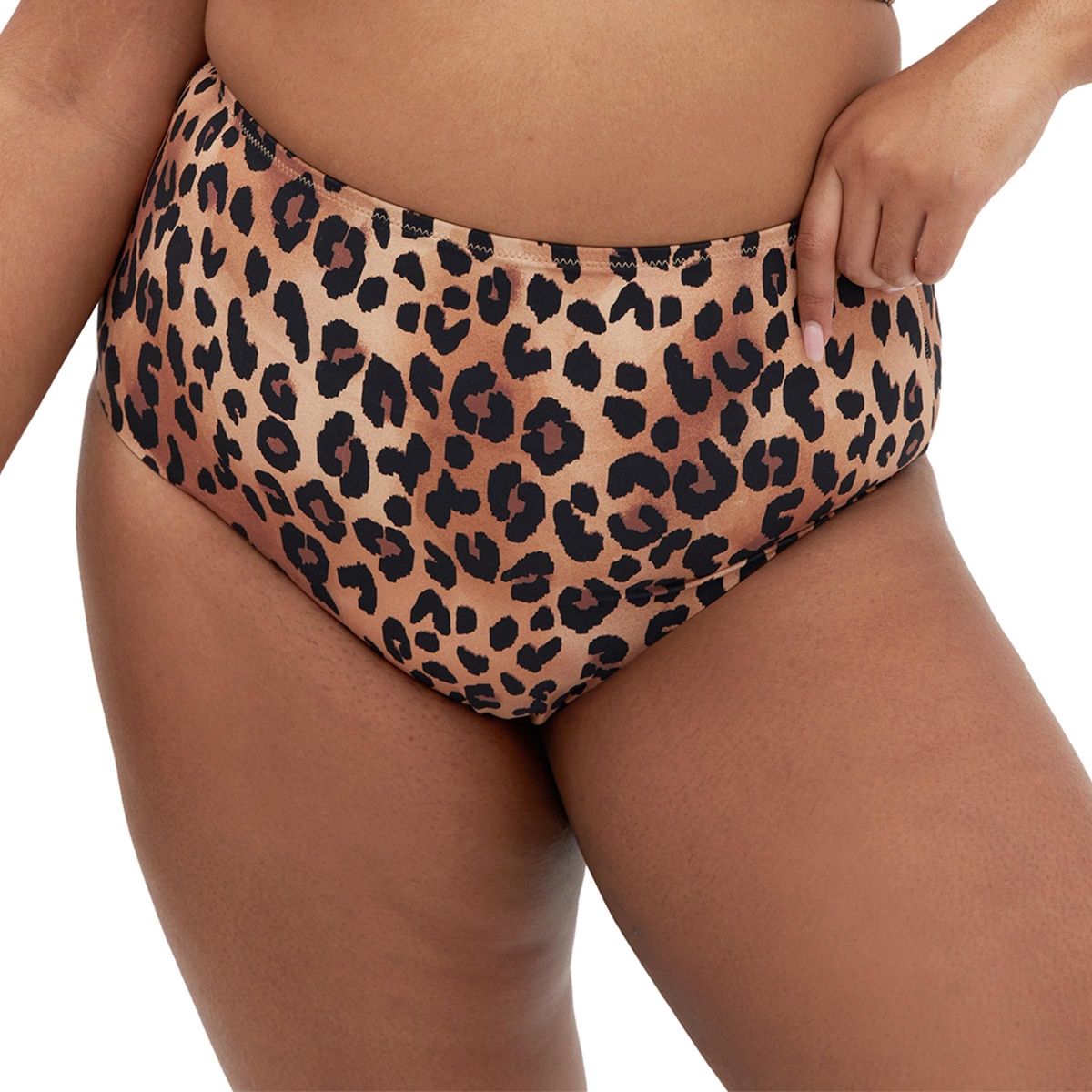 Plus Size Vigo Hi Waist Bikini Brief - Print animal