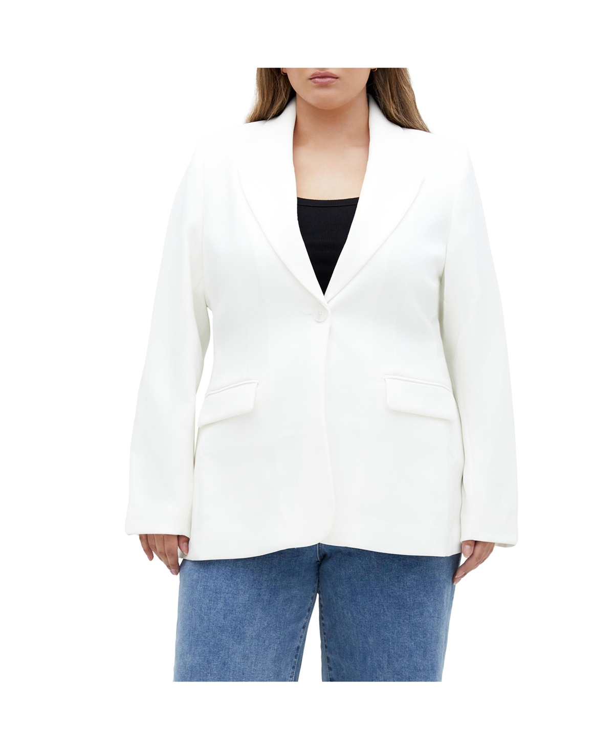 Plus Size Kara Jacket - Ivory
