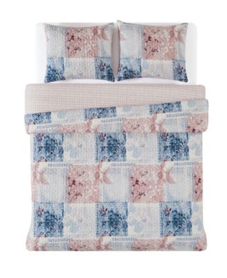 Lotte Patchwork 3-Pc. Duvet Cover Set, Full/Queen