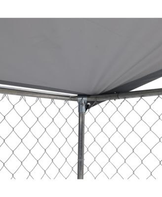  Dog Kennel Outdoor with Waterproof Canopy 181" 181" 71.65"