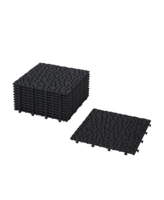 Streamdale Black Interlocking Deck Tiles (60-Pack)