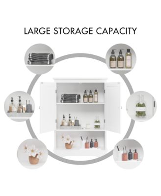 Over The Toilet Storage Cabinet, Bathroom Shelf Over Toilet, Bathroom Storage Cabinet Organizer, Wood Bathroom Space Saver, White