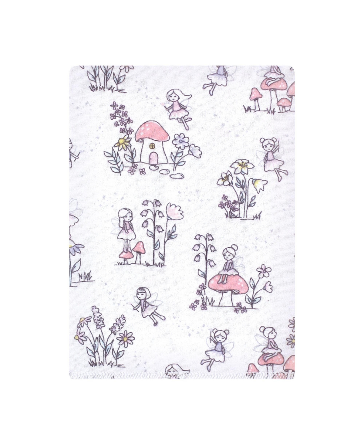 Hudson Baby Infant Girl Flannel Burp Cloth 12pk, One Size - Garden fairies