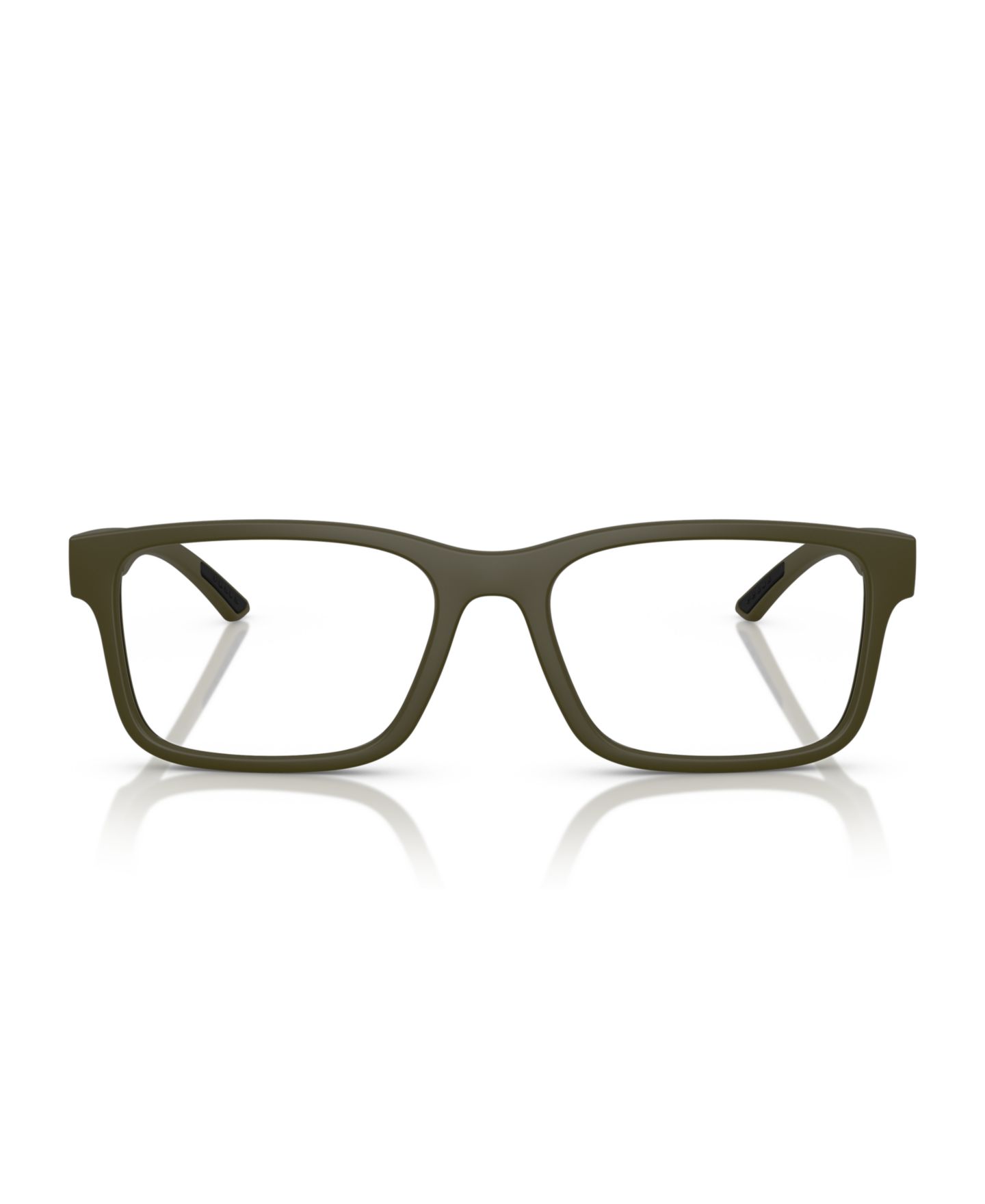 Мужские очки PRADA LINEA ROSSA Man Rectangle Plastic PS 01RV Eyeglasses, цвет: Чёрный каучуковый — фото 8