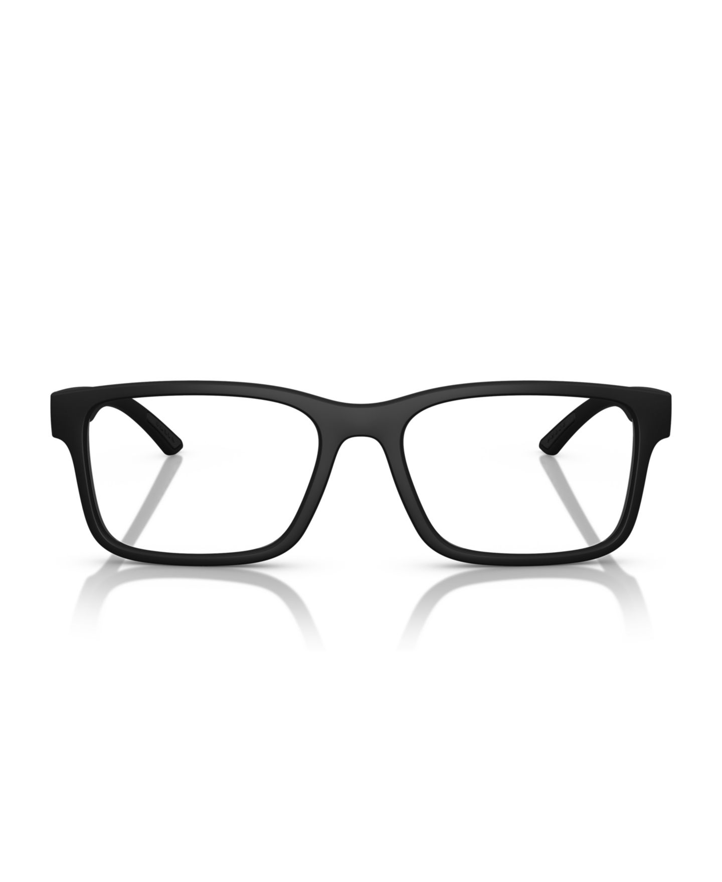 Мужские очки PRADA LINEA ROSSA Man Rectangle Plastic PS 01RV Eyeglasses, цвет: Чёрный каучуковый — фото 6