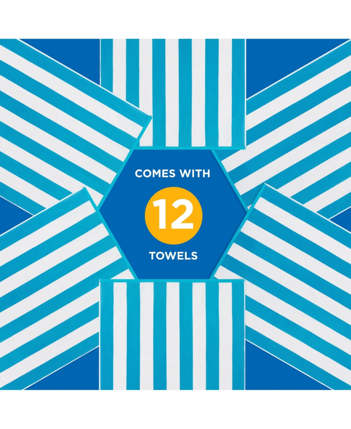 Ben Kaufman Striped Towel - Absorbent, 100% Cotton Towels - Oversized Towels for Beach Essentials - Quick-Dry Swimming Towels