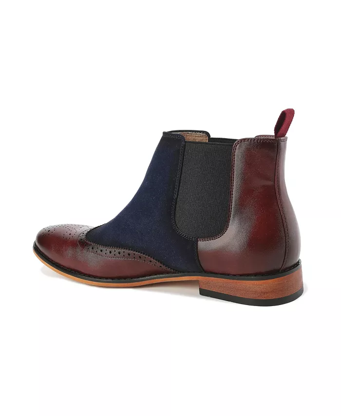Men's Wingtip Brogue Two-Tone Chelsea Boots - thumbnail 3