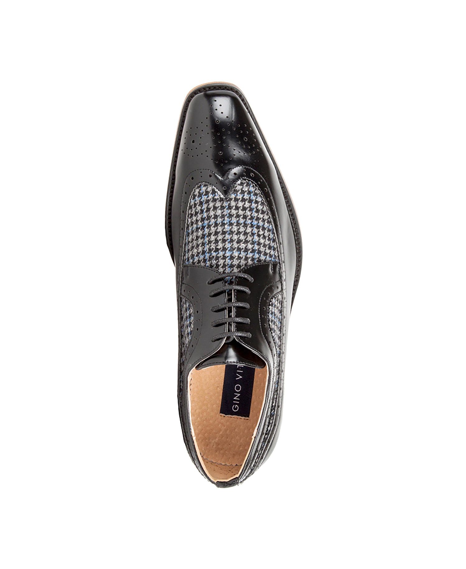 Men's Wing Tip Brogue Two Tone Shoes