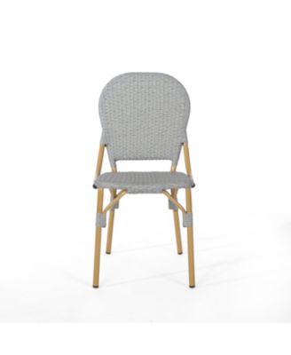 Bamboo Rattan Bistro Chairs (Set of 2)