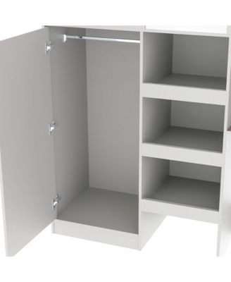 Full-Size Loft Bed with Built-in Essentials in Grey