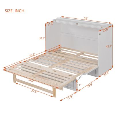 Murphy Bed with Large Drawers