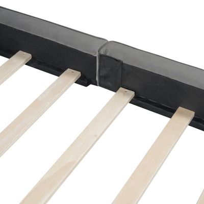 Beige Velvet Queen Upholstered Platform Bed