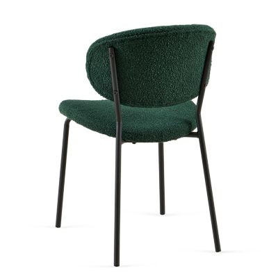  Boucle Fabric Dining Chairs (Set of 2) with Metal Legs