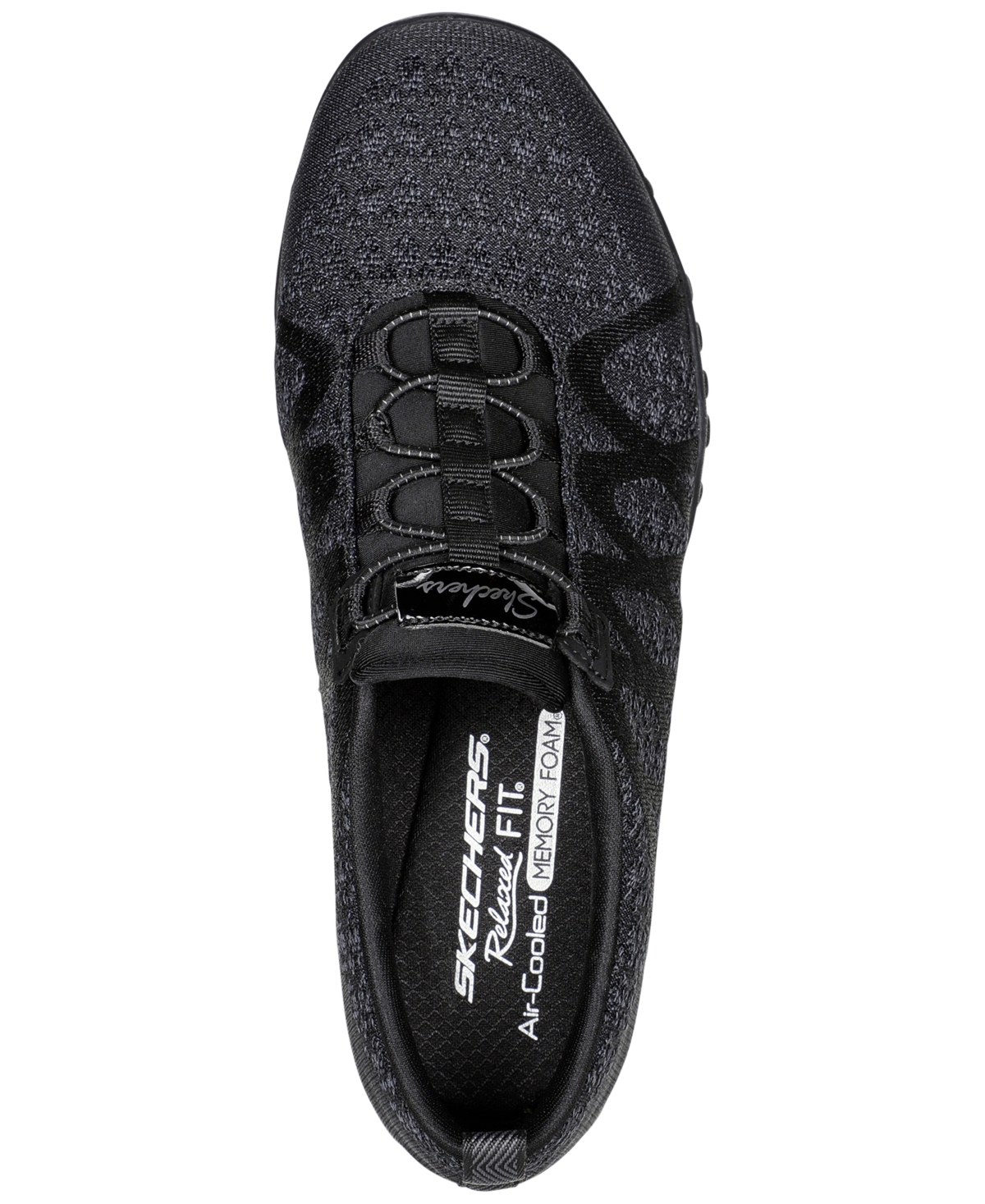 Shop Skechers Women's Relaxed Fit Breathe Easy Infi-knity Slip-on Walking Wide-width Sneakers From Finish Line In Black