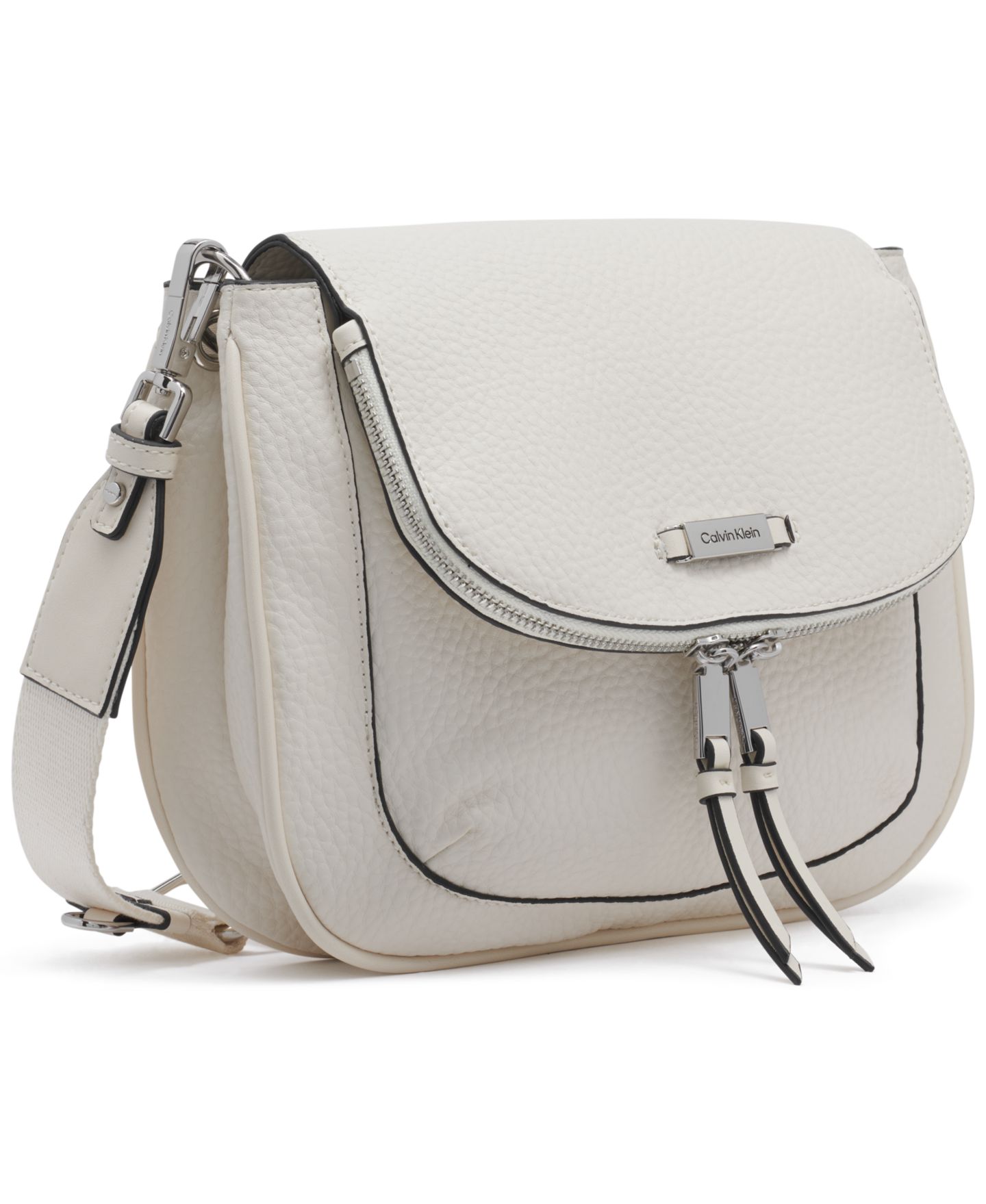 Женская сумка Calvin Klein Zulle Zip-Around Crossbody with Signature Hang Off, цвет: Белый — фото 3