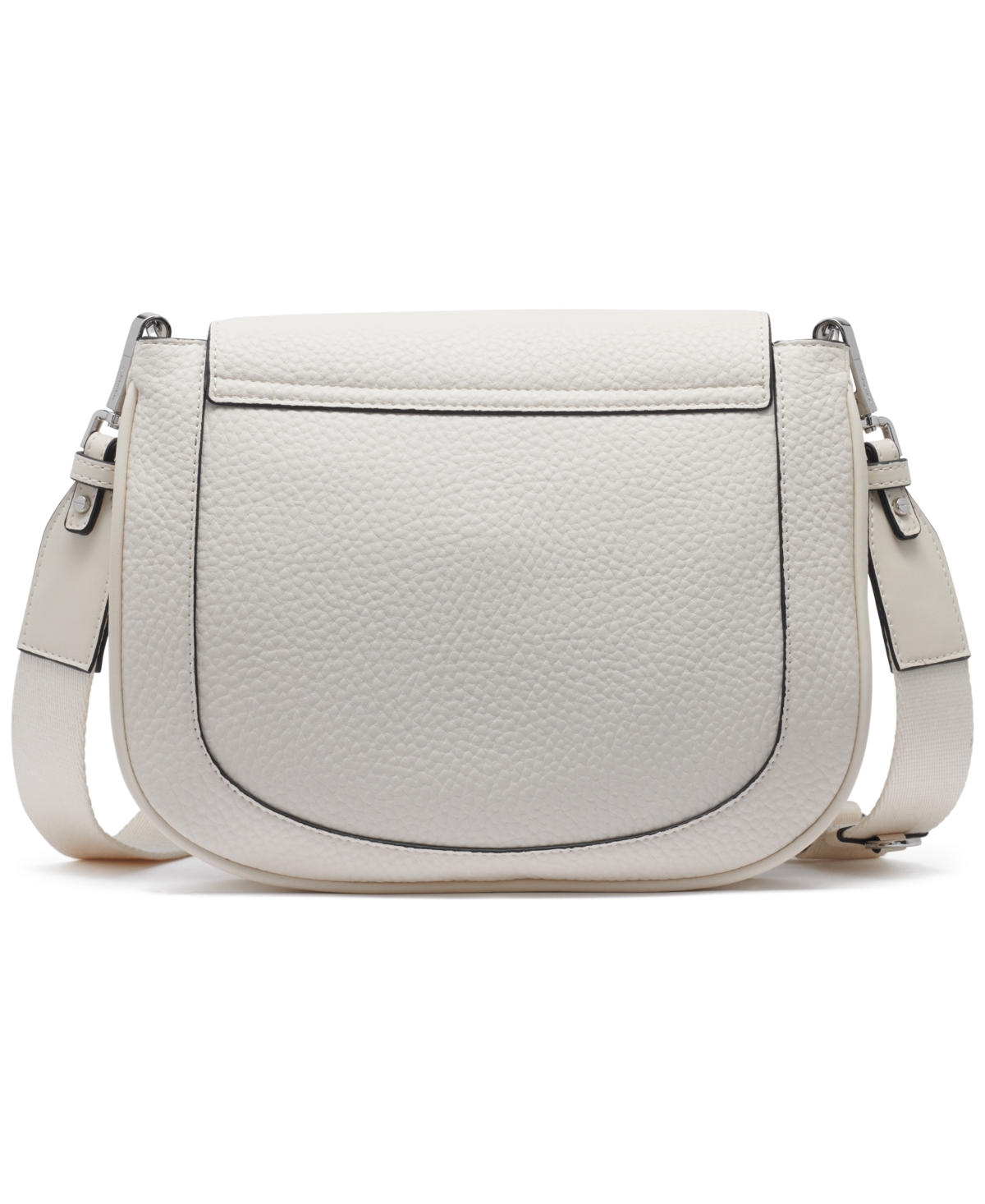 Calvin Klein Zulle Zip-around Crossbody With Signature Hang Off In Cherub White