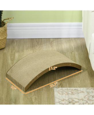 Cat Scratching Board, 4 Pack Cat Scratcher for Indoor Cats, Reversible Cat Scratching Post Replacement for Cat Wheel, Brown