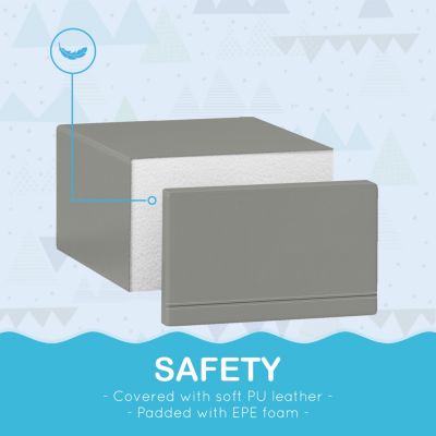 Foam Play Set for Toddlers and Children, Easy-to-clean 2 Piece Soft & Safe Kids Climbing Set for Crawling or Sliding, Light Gray