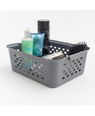 Medium Organizer Storage Basket, Gray, Pack of 4