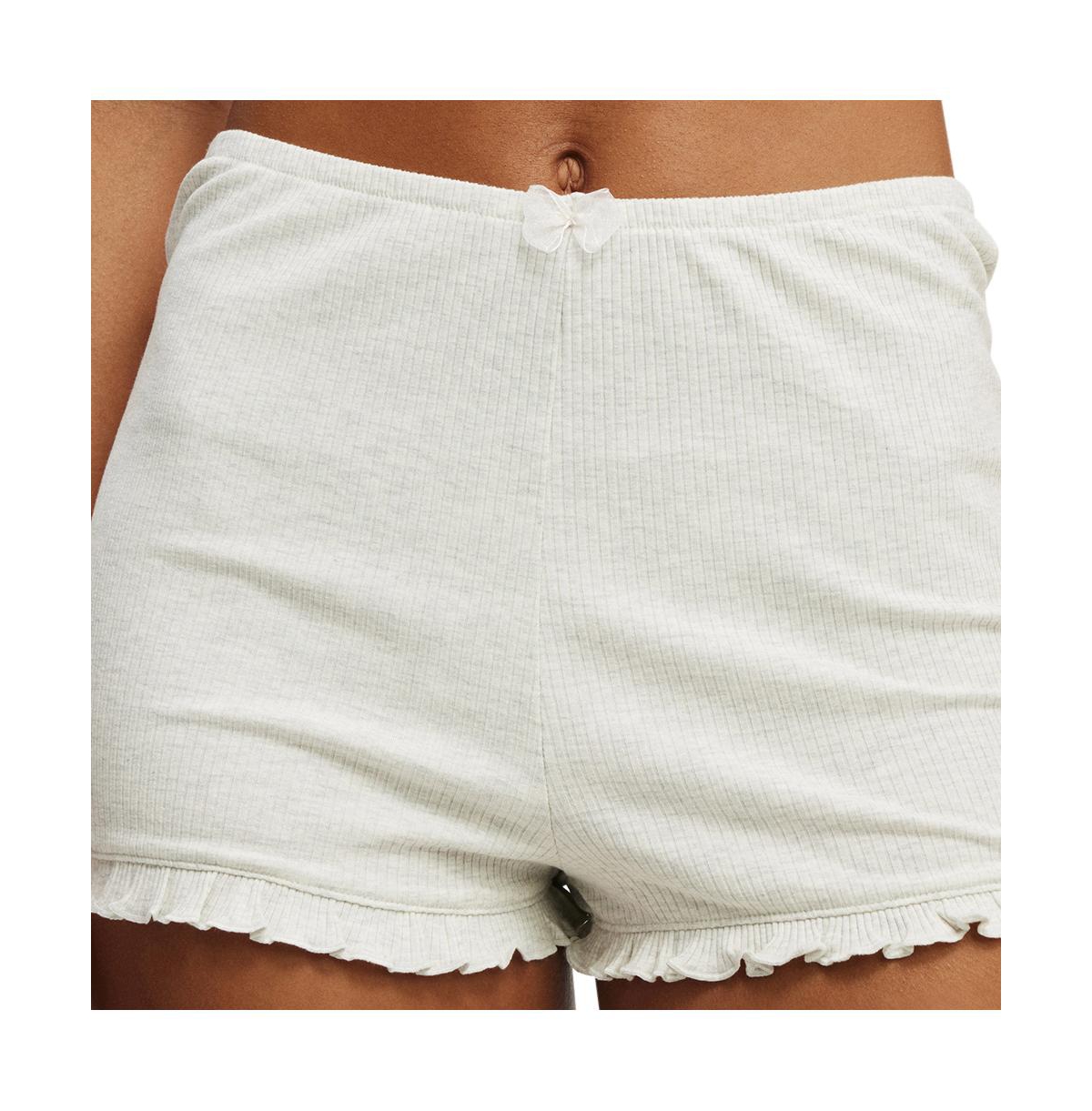 Cotton On Women's Rib Ruffle Short