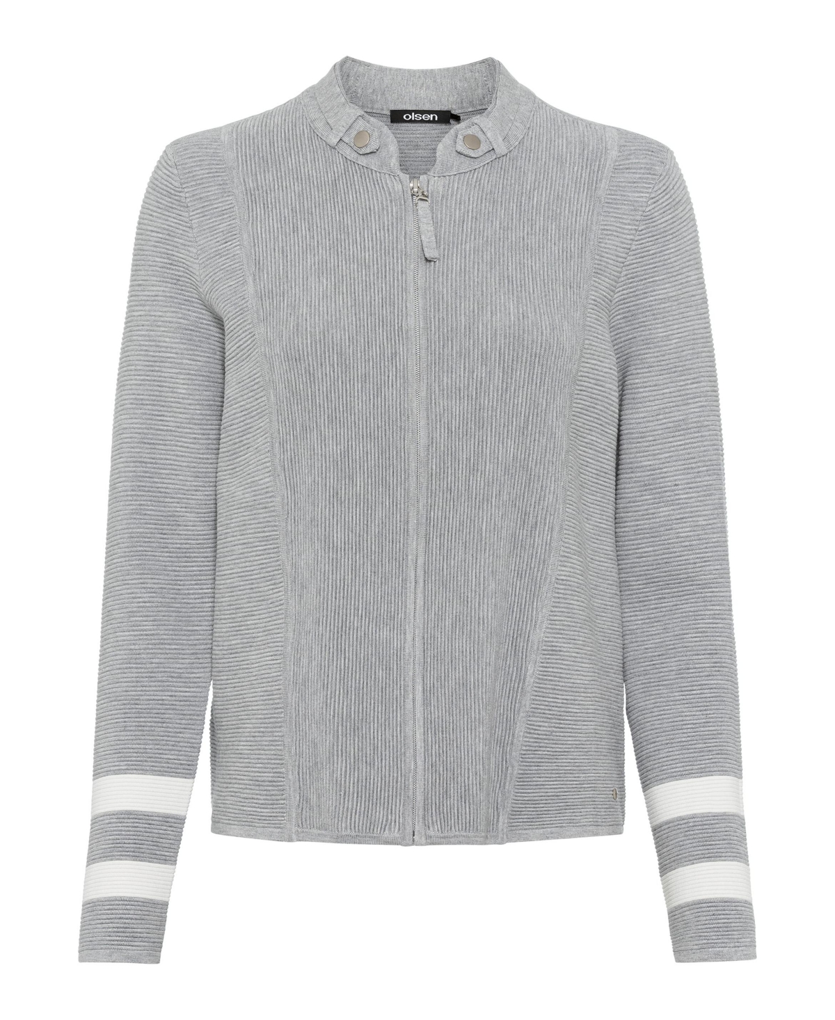 Olsen Women's Long Sleeve Ribbed Knit Cardigan
