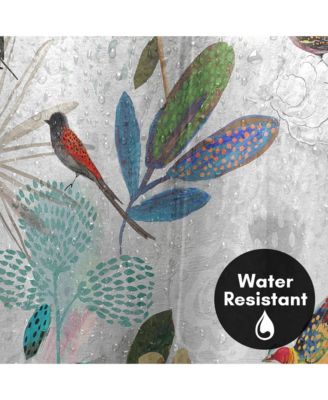 Where the Passion Flower Grows by PI Creative Art Floral Shower Curtain, 71x74