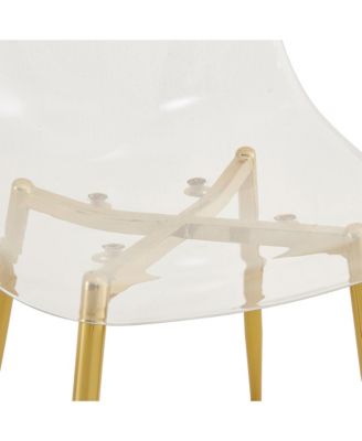Transparent Plastic Nordic Dining Chairs (Set of 4)